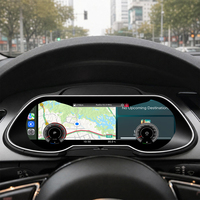ZWNAV Tableau de bord numérique LCD 12,3 pouces pour voiture, mise à niveau du tableau de bord avec compteur de vitesse, Carplay, synchronisation GPS pour Audi A4L 2009-2016