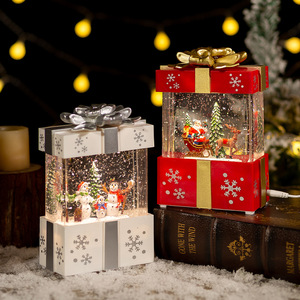 Creative Christmas Gift Box Music Light USB Big <b>Crystal</b> <b>Ball</b> Christmas Decoration Gift Crafts Christmas Snow <b>Ball</b> Water Lamp - Product Image 3
