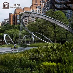 Adorno residencial de diseño personalizado, fuente de patio de metal, <span class=keywords><strong>entrada</strong></span> moderna de acero inoxidable, características del agua - Product Image 6