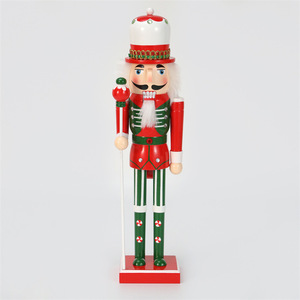 Décorations de Noël en bois en gros, série de bonbons rouges <span class=keywords><strong>et</strong></span> verts, <span class=keywords><strong>casse</strong></span>-noisettes de 38 cm, cadeaux, décorations de Noël, <span class=keywords><strong>casse</strong></span>-noisettes en bois - Product Image 2