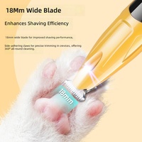 Tondeuse électrique rechargeable pour poils d'animaux avec lame élargie de 18 mm en ABS, lumière LED intégrée, exclusive