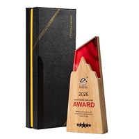 Trophée en cristal entièrement personnalisé en bois massif avec impression couleur motif sommet de montagne pour cérémonie de remise des prix, souvenir d'honneur