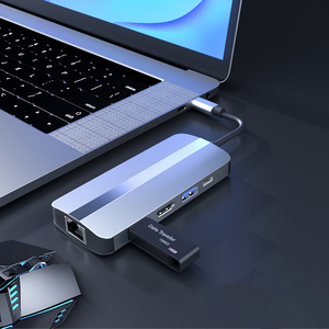 7 trong 1 Docking Station USB3.0 + USB2.0 * 2 + HDTV + USB-C PD sạc + 100Mpbs cổng Ethernet USB HUB 3.0 Splitter 7 cổng USB trung tâm dữ liệu - Product Image 5