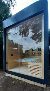 Phòng xông hơi gỗ truyền thống 4 người ngoài trời thoải mái, thiết kế hiện đại, bán buôn - Product Image 4