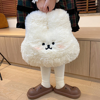 Flauschiges Kaninchenförmiges Plüschkissen Niedliches Cartoon-Weiches Stofftier-Kaninchenkissen für Sofa Schlafzimmer Deko Geburtstagsgeschenk