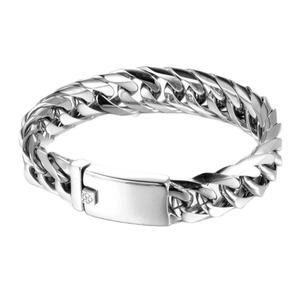 Joyería para Hombre, Brazalete de Acero Inoxidable, Brazalete de Eslabones Cubanos, Brazalete Grueso, Joyería de Acero Inoxidable Duradera y Elegante - Product Image 1