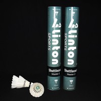 Großhandel Günstiger Preis Linton LT-02 Professioneller Fitness-Klassen-Badminton-Federball mit Entenfedern, Gute Leistung, 12 Stück