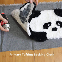 Tissu de support pour tapis Qtool en polyester et coton tufté, idéal pour les tapis et les couvertures.