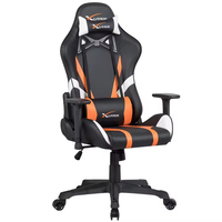 Chaise de jeu ergonomique en cuir de style racing, chaise d'ordinateur réglable avec mécanisme papillon et logo personnalisé pour l'e-sport