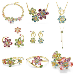 <span class=keywords><strong>Collana</strong></span> SWA <span class=keywords><strong>con</strong></span> Cristalli Colorati e Ricchi Elementi Floreali per Donna, Catena Sportiva da Collo, Vendita all'Ingrosso - Product Image 2