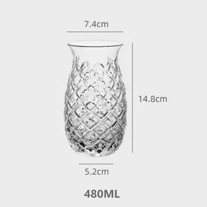 Taza de hielo de gran capacidad con forma de piña creativa con pajita, taza de café de jugo de verano, taza de café de vidrio transparente reutilizable - Product Image 6