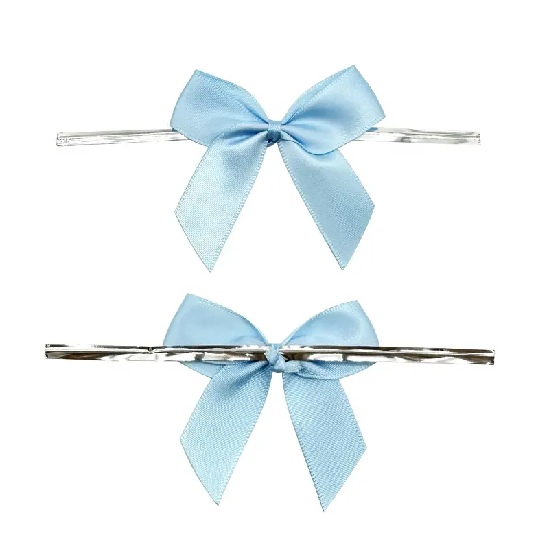 E-ma thuật chất lượng cao Ribbon Bow rắn màu satin Ribbon Pre tied đóng gói Bow cho hộp trang trí