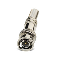 Connecteurs coaxiaux BNC mâles plaqués or RG59 RG6 pour vidéosurveillance domestique, adaptateur en laiton, pièces de télécommunications