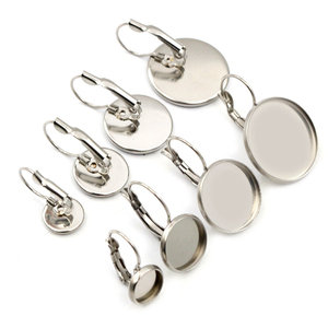 10 Bông Tai Đòn Bẩy Kiểu Pháp Bằng Thép Không Gỉ Màu Vàng Kim Thép Không Gỉ 6-25Mm Bông Tai Trống Cài Đặt Tự Làm Bằng Đá Mài Kết Quả Khay Đế Khung Cameo - Product Image 6