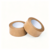 Ruban adhésif en papier kraft biodégradable 50m, inscriptible, déchirable à la main, écologique, non laminé, pour scellage de boîtes, vente en gros
