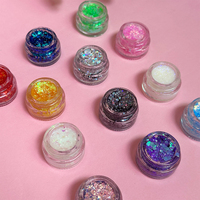 Vente en gros sans cruauté cosmétique de marque privée fard à paupières gel pailleté longue durée beauté émaillée fard à paupières pailleté unique
