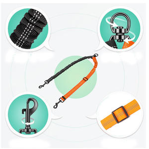 Correa doble para perros 2 en 1, correa ajustable, amortiguador elástico, sin enredos, divisor de entrenamiento dual, accesorio, correa para dos perros - Product Image 4