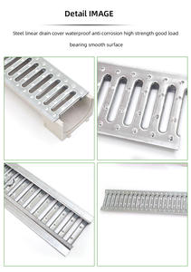 Caniveau de drainage linéaire en acier inoxydable sur mesure pour parcs et allées - Product Image 2