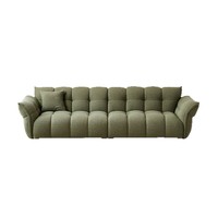 Canapé modulaire sectionnel 3 places en tissu crème, forme fleur, élégant, luxueux, durable, moderne, minimaliste, pour salon et hôtel, avec rembourrage en mousse