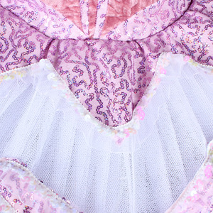 Swan Lake Ballet <span class=keywords><strong>Dress</strong></span> rosa Lantejoula Fluffy Stage Performance Dance Costume Manga Longa Malha Tutu Vestidos Treinamento Dancewear - Product Image 6