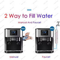 Distributeur de glace 3-en-1 avec broyeur, machine à glaçons automatique en forme de balle avec distributeur d'eau et râpe à glace pour usage domestique