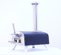 Four à pizza portable 16 "au propane et au bois multi-combustibles en acier inoxydable pour l'extérieur domestique