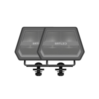 Feux de conduite LED 72W pour montant A et toit, 5,5 pouces, 550M, faisceau spot et large, blanc et ambre, DRL, 12V 24V, avec caches noirs et jaunes pour camion, SUV, 4x4