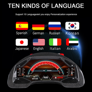 ZWNAV 12,3 pouces pour <span class=keywords><strong>Lamborghini</strong></span> Gallardo 2003-2013, tableau de bord LCD, panneau numérique de voiture, compteur de vitesse virtuel - Product Image 3