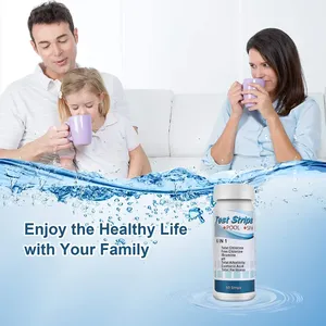 Testeur d'eau multifonction 6 en 1 pour <span class=keywords><strong>piscine</strong></span> et spa : chlore, pH, alcalinité totale, <span class=keywords><strong>acide</strong></span> <span class=keywords><strong>cyanurique</strong></span> (pour bandelettes) - Product Image 3