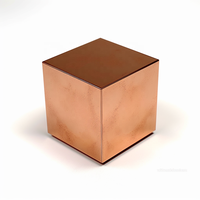 Cube en cuivre pur à 99,95 % de taille personnalisée - 145,9 g, usiné CNC de haute qualité pour la collection et la présentation d'éléments
