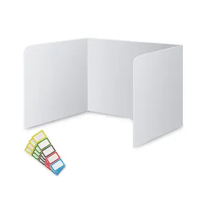 Custom Classroom Privacy Shields for Student Desks - Easy to Clean Plastic Sneeze Guard Folder Desk Divider Study Carrel