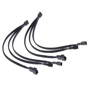 4PIN PWM 1 in 3 transfer line black cooling fan adapter cable