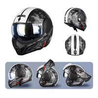 B707 nouveau 2024 moto flip up casque ece certifié casque haute définition double lentille moto course cavaliers casque