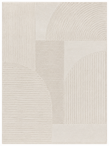 Tapis tissé à la main Tide en tissage plat ton sur ton avec franges à pompons |   Bleu-gris pâle et ivoire |   Laine et coton |   Tailles personnalisées Ava - Product Image 1