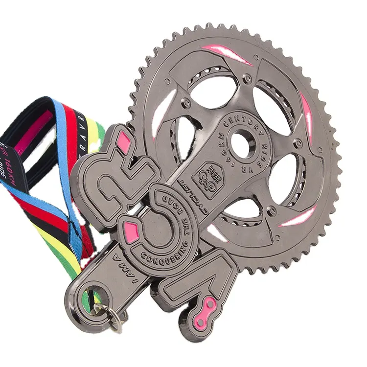 custom cheap marathon bike race medals & medallions