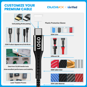 ใหม่ <span class=keywords><strong>Thunder</strong></span> 4 40Gbps สาย USB4.0 Pd 100W อะลูมิเนียมการถ่ายโอนข้อมูลที่รวดเร็<span class=keywords><strong>ว</strong></span>ชาร์จ USB 240W สาย Type C สำหรับโทรศัพท์มือถือที่มี Gen3 - Product Image 5