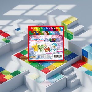 กระดาษพับโปเกมอนสองด้าน 50 สี 200 แผ่น 15x15 ซม. 12 ชิ้น งานฝีมือเด็กเกาหลี DIY พับได้ ขายส่งจำนวนมาก - Product Image 1