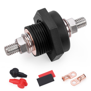 Cnspeed <b>Battery</b> <b>Terminal</b> Connector 3/8 In Red Black Copper Alloy Nylon Straight Through Charging Kit - Product Image 2