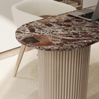 Table à manger en marbre Rosso Levanto Bourgogne de Kumusi Furniture