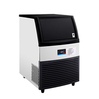 Machine à glaçons commerciale Wiberda BL-60 à refroidissement par air avec affichage numérique à température unique, en acier inoxydable, garantie 1 an