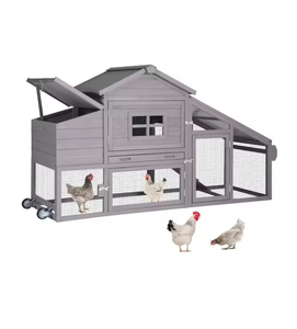 Pollaio Mobile per Galline, Grande Gabbia per Polli con Ruote, Casetta per Polli da Esterno/Giardino - Product Image 1