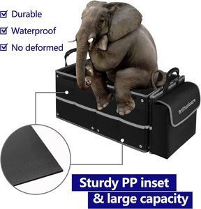 Collapsible <b>Trunk</b> for Car With Insulated Leak Proof Cooler Bag, 3 Compartments Suv Cargo Organizer Removable Dividers Custom - Product Image 4