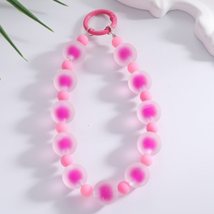 Jingciren Boutique <b>Hot</b> selling mobile phone lanyard beaded <b>bag</b> keychain headset pendant fashion simple wrist short anti-lost - Product Image 3