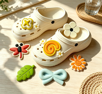Breloques de chaussures 3D en PVC personnalisées HS Brand, décorations amovibles DIY pour sabots et sandales