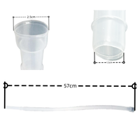 Kit d'entonnoir automobile en plastique à angle droit avec tuyau flexible amovible de 23 pouces pour les changements de gaz, d'eau et de mazout.