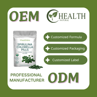 Pabrik OEM Menyediakan Pil Spirulina Chlorella Alami, Tablet Campuran Spirulina Chlorella Grosir, Pil Alga Hijau Harian