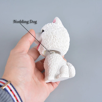 OEM ODM Resin-Wackelkopf-Hundefigur mit anpassbarem Design – Nickender Welpen-Ornament für Geschenke & Dekoration