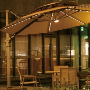 Offre Spéciale <span class=keywords><strong>multicolore</strong></span> <span class=keywords><strong>grand</strong></span> <span class=keywords><strong>parasol</strong></span> extérieur avec lumière LED jardin plage aluminium pôle parapluie pour café hôtel extérieur <span class=keywords><strong>parasol</strong></span> - Product Image 1