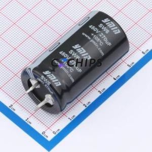 SW62W271MNNYS06S2 Snap-in Aluminum Electrolytic Capacitor Through hole Component (THT),D25xL45mm 270uF 20% 450V - Product Image 1