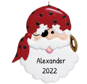 Negozio di natale personalizzato resina pirata Babbo Natale ornamenti natalizi. <span class=keywords><strong>Pirati</strong></span> <span class=keywords><strong>dei</strong></span> Caraibi decorati pirata partito forniture Caravan barca - Product Image 3